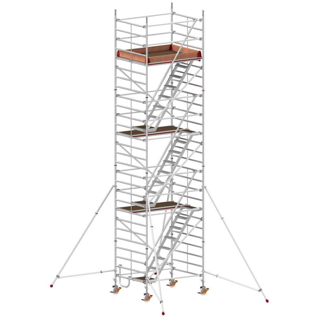 Échafaudage roulant avec escaliers intérieurs 1,50x1,90m - 8576  